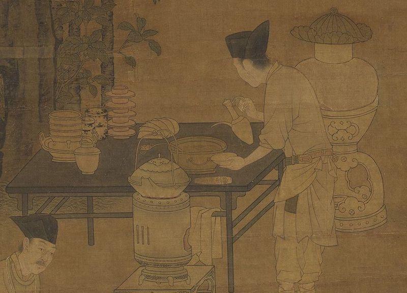 重拾“圍爐煮茶”文化，一起看看故宮藏畫里的“圍爐煮茶”[精制鋼圍爐茶桌](圖4)